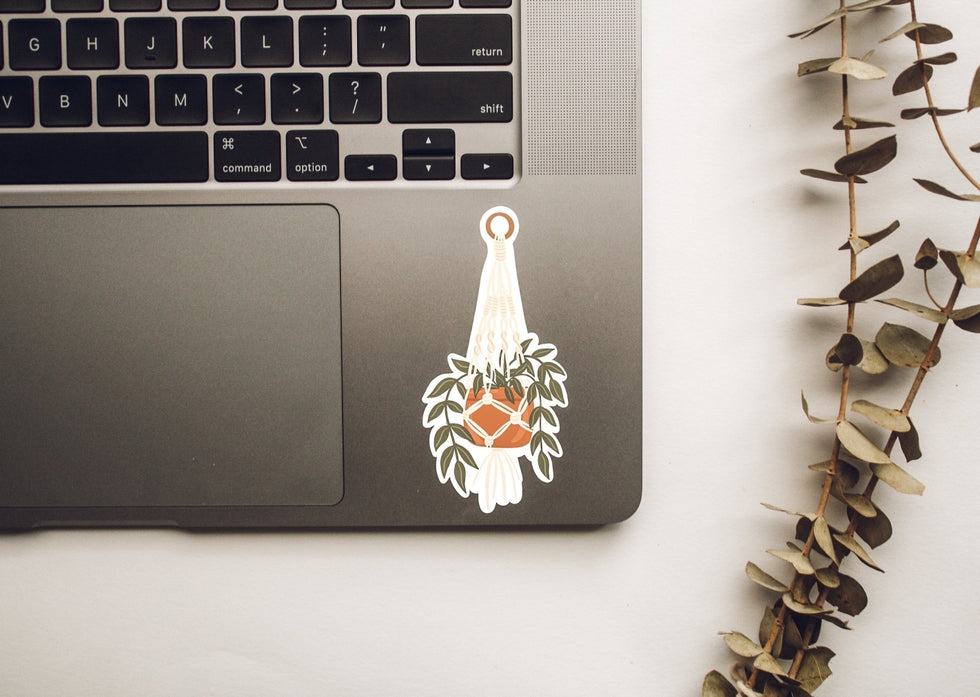 Macrame Sticker Macrame Plant Hanger Sticker – Little Craft Place