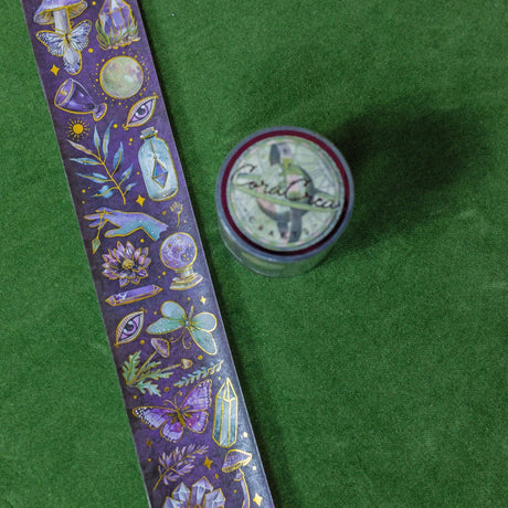 Add a touch of magical elegance to your crafts with this stunning foil washi tape, exclusively designed by CoraCreaCrafts. Featuring intricate magical and whimsical designs, this washi tape is as versatile as it is beautiful: ideal for bullet journaling, card making, or enhancing any creative project.
Measurements: 3 cm wide x 5 m long