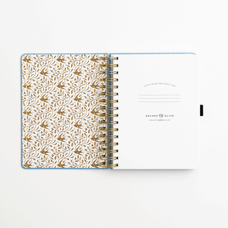 Archer and Olive Notebook: Majestic Skies A5 Dated Planner