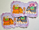 A Kitten and Puppy Bus sticker!

This vinyl matte sticker is weather and waterproof-stick it on a notebook, bike, or car- it's going to stick around! Heck, throw it on a water bottle and through the dishwasher. This sticker can go anywhere. Sticker measures 3" x 5" Printed in USA.