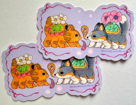 A Kitten and Puppy Bus sticker!

This vinyl matte sticker is weather and waterproof-stick it on a notebook, bike, or car- it's going to stick around! Heck, throw it on a water bottle and through the dishwasher. This sticker can go anywhere. Sticker measures 3" x 5" Printed in USA.