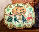 A halloween parade brings out the Jack-o-lantern!

This vinyl matte sticker is weather and waterproof-stick it on a notebook, bike, or car- it's going to stick around! Heck, throw it on a water bottle and through the dishwasher. This sticker can go anywhere. Sticker measures 4." x 4.5" Printed in USA.