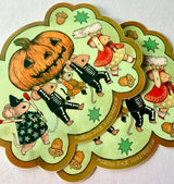 A halloween parade brings out the Jack-o-lantern!

This vinyl matte sticker is weather and waterproof-stick it on a notebook, bike, or car- it's going to stick around! Heck, throw it on a water bottle and through the dishwasher. This sticker can go anywhere. Sticker measures 4." x 4.5" Printed in USA.