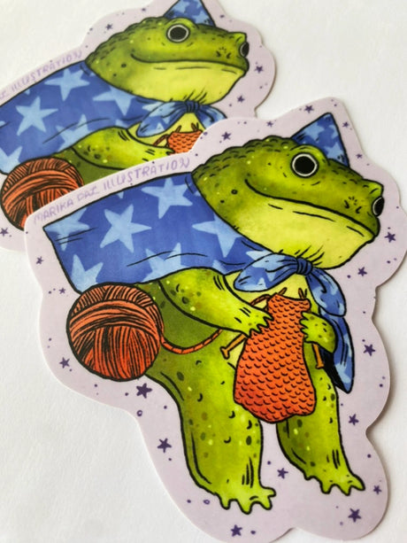 Marika Paz Illustration - Frog Wizard Sticker