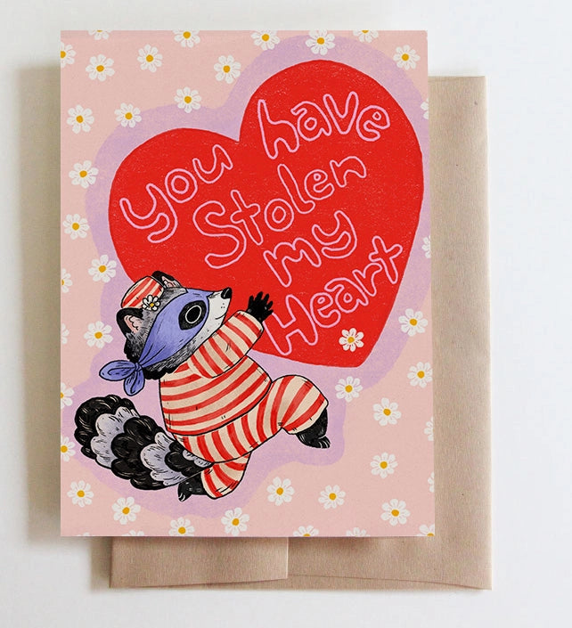 Marika Paz Illustration - Stolen My Heart Card
