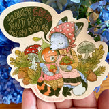 You're great just the way you are. Never change. This vinyl matte sticker is weather and waterproof-stick it on a notebook, bike, or car- it's going to stick around! Heck, throw it on a water bottle and through the dishwasher. This sticker can go anywhere.

Sticker measures 4.3" x 4.5"&nbsp;

Printed in USA.