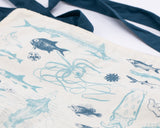 Marine Life Canvas Shoulder Tote Bag