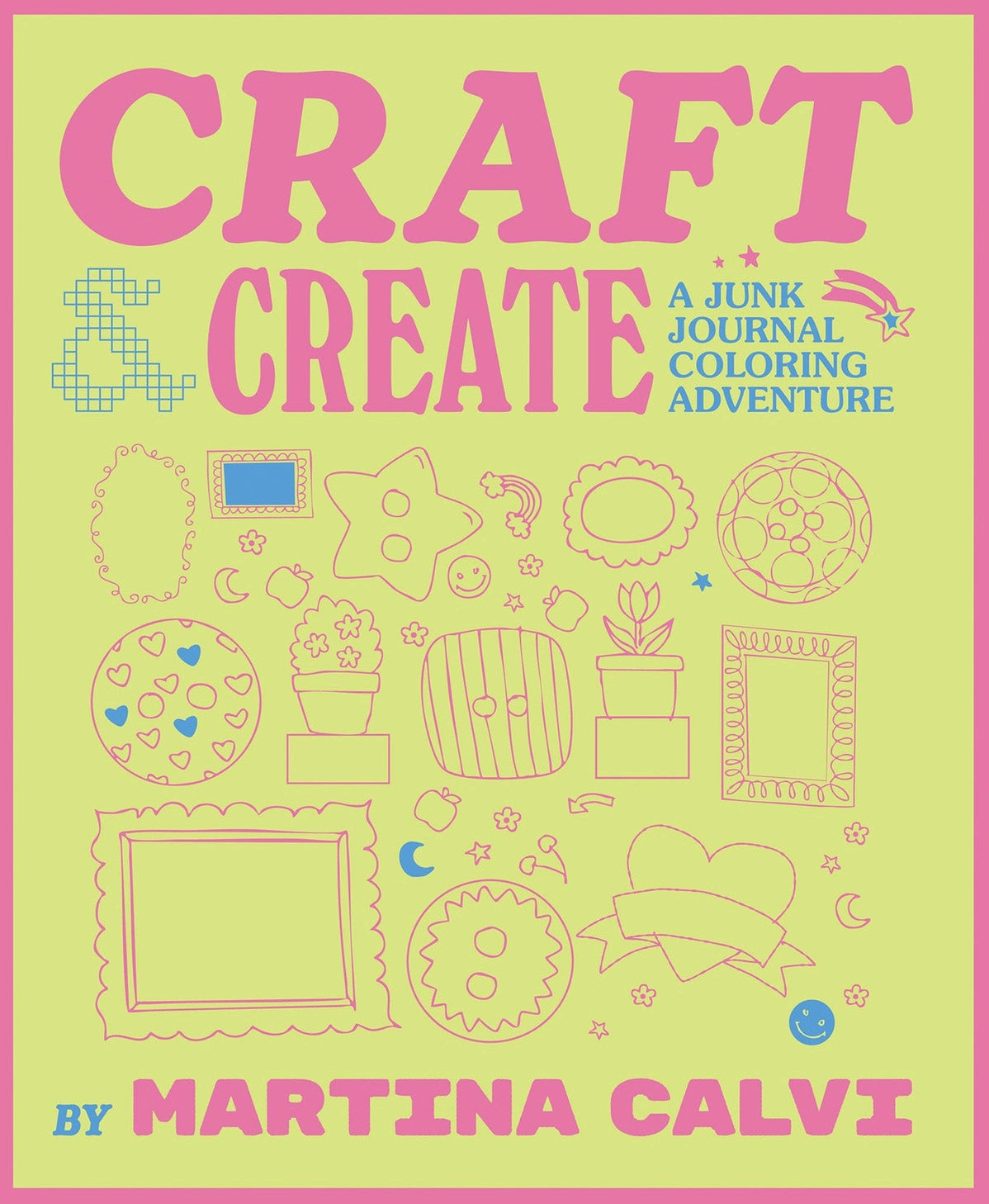 Pick up your coluring pencils, scissors and glue… we're going on a junk journaling adventure!

Embrace your creativity with this coloring book specifically made for scrapbookers by the queen of junk journaling. Martina Calvi has illustrated buttons, envelopes, frames, stamps, flowers, patterns, cut-out templates for foldable boxes, scraps and even postcards, to encourage you to take an offline mindful minute to yourself and play with paper.

Color, rip, cut, fold, stick, enjoy! And remember, don't save thes