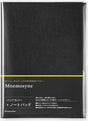 Maruman Mnemosyne A5 Soft Cover Notepad Holder contains a high quality 50 sheet notepad. Made of high quality PVC material, this beautiful black notepad cover is lightweight and slim and fits perfectly in briefcases or backpacks. This is the perfect notepad to write down ideas and plans wherever you are. Durable but soft and flexible protective cover protects the notepad inside.

The notepad is securely placed on the right side of the cover to take notes. The left side pocket is perfect for storing cards or