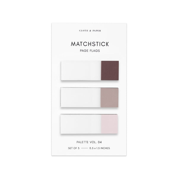 Matchstick Page Flag Set - Bordeaux/Demure/Porcelain Vol 4