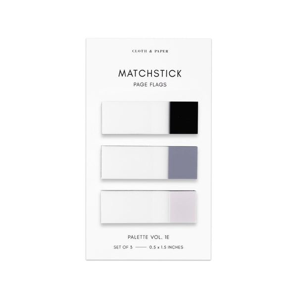 Matchstick Page Flag Set - Avant Garde/Fog/Aspen Vol 1E