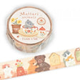 A masking tape depicting the days of each animal that lives
leisurely.
I drew a kitten relaxing in a warm room lined with teddy bears and pots.
It is recommended for decorating letters and notebooks.