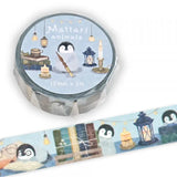 Mattari Animals Day Penguin Washi Tape