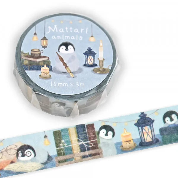 Mattari Animals Day Penguin Washi Tape