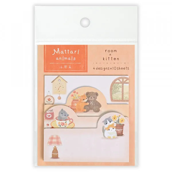 Mattari Animals Relax Day Kitten Sticky Notes