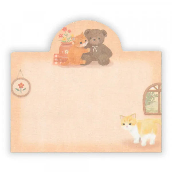 Mattari Animals Relax Day Kitten Sticky Notes