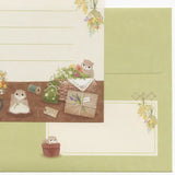Relaxing Animals Day - A mini-letter depicting the days of each animal living in
a relaxed manner.
I drew various flowers and flying squirrels such as bouquets, swags, vases, and vases.
It is a size that can hold a photo (DSC format, L format) and can be mailed at a standard price.

Length 98× Width 148mm
8 pieces of stationery, 4 envelopes