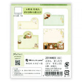 I drew various flowers and flying squirrels such as bouquets, swags, vases, and vases.
The die-cut type that can be used as an index and the easy-to-use square type are made into one scroll with a ten glue finish, and you can open it from your favorite pattern.

4 patterns assorted 40 pieces