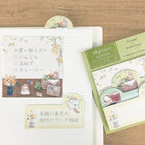 I drew various flowers and flying squirrels such as bouquets, swags, vases, and vases.
The die-cut type that can be used as an index and the easy-to-use square type are made into one scroll with a ten glue finish, and you can open it from your favorite pattern.

4 patterns assorted 40 pieces