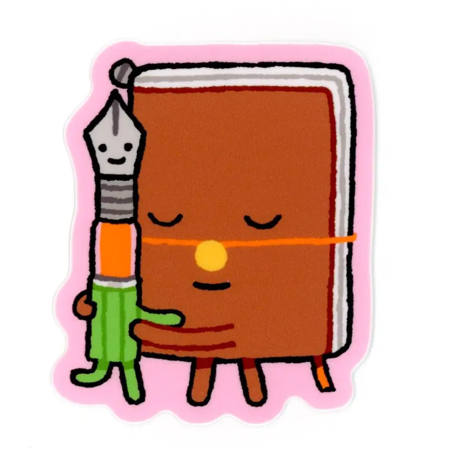 Megan Wang - Journal Buddies Pink Sticker

What better way to celebrate your favorite journal and pen combination than with this adorable sticker? Featuring art by Megan Wang, this sticker is the perfect addition to your sticker collection!

✦ matte vinyl sticker&nbsp;

✦ measures roughly 2.5 x 2 inches