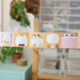 Megan Wang - Memo Tape

Decorate your journal or planner with this adorable memo roll! Featuring 8 different cat themed designs, this roll has the perfect charm for any occasion.&nbsp;

✦ 49mm x 5m roll of adhesive memos!