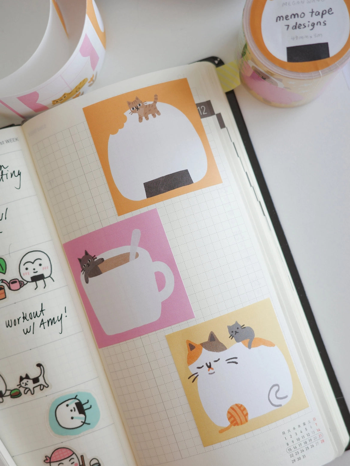Megan Wang - Memo Tape

Decorate your journal or planner with this adorable memo roll! Featuring 8 different cat themed designs, this roll has the perfect charm for any occasion.&nbsp;

✦ 49mm x 5m roll of adhesive memos!