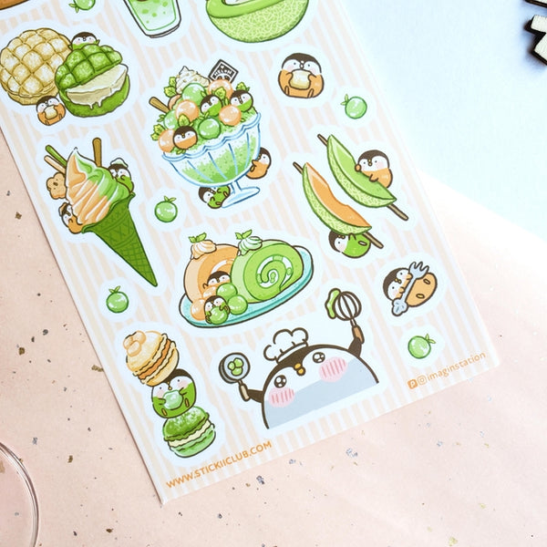 Melon Desserts Sticker Sheet