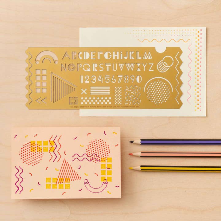 Memphis Design & Craft Drawing Stencil