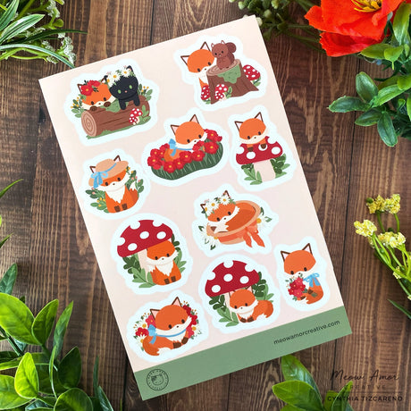 Add a touch of whimsical charm to your everyday items with our Cottagecore Fox Vinyl Sticker Sheet. These adorable stickers are perfect for customizing your journals, and more. Show off your love for all things cottagecore with these high-quality vinyl stickers.

4x6 Sheet
Vinyl Sticker
Colors might vary just a bit from your screen.