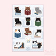 Meow Amor Creative Book Cats Sticker Sheet