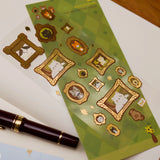 Cute decorative stickers for your journal and stationery collection!&nbsp;

Sticker Sheet: 6 x 3 inches
Sticker Sheet Package: 7 x 3 inches
Printed in China
Design © Thousand Skies