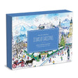 Award-winning designer, illustrator, and creative director Michael Storrings captures the spirit of the holiday season all over the world with twelve illustrations; one each on twelve 80-piece puzzles. One puzzle a day for the 12 days of Christmas. Galison puzzles are packaged in matte-finish sturdy boxes, perfect for gifting, reuse, and storage. Inserts of the 12 full puzzle image is included.

Box Size: 11.25 x 8.25 x 5.25”, 286 x 210 x 133 mm
Twelve 80 Piece Puzzles; 5 x 7”, 127 x 178 mm
Includes 12 Puzz