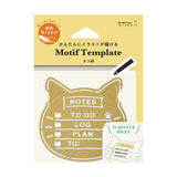 Midori Calendar Template Stencil - Cat Motif