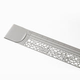 Midori Clip Ruler - Silver - Decorative Stencil