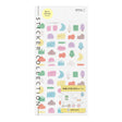 The 'Loose Pattern Sandwich' is a sticker that is perforated and separated with perforations, sandwiching letters between them.