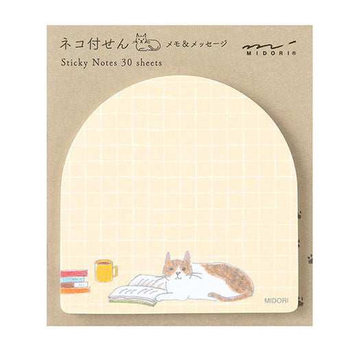 Illustrator Sayo Koizumi, who is a true cat lover, has created a cute illustration of a cat with a soft atmosphere and an arch-shaped die-cut finish. The graph border is thinly laid out, so it is easy to write plenty of notes and messages.

You can use it as a memo in the margins of your notebook, or add it to a small everyday scene such as a gift or a message at work, it will be a wonderful message.

It is made of glue that does not curl up when peeled off and sticks firmly. The two-fold mount is easy to c