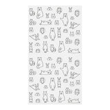 The "Talking Forest Animal Pattern" is a slightly surreal design featuring forest animals such as bears and rabbits drawn with a loose touch. You can express your mood of the day with the unique expressions of the cute forest animals.