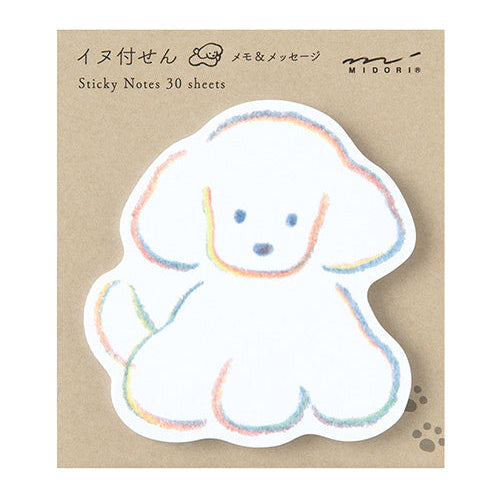 Drawn by popular illustrator Kanatsumi Terao, this cute die-cut dog paper is attached. You can use it while being healed by the gentle atmosphere drawn with rainbow-colored main lines and the illustration of a cute white drooping dog with round colon and rounded ears

You can use it as a memo in the margins of your notebook, or add it to a small everyday scene such as a gift or a message at work, it will be a wonderful message.

It is made of glue that does not curl up when peeled off and sticks firmly. The