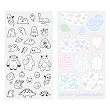 The "monster pattern" is a collection of illustrations inspired by UMA, such as slime, yeti, Bigfoot, and Nessie with a loose touch.



A wide variety of sticker designs to use with your notebook

These peel-and-stick washi stickers will make your daily records more fun. Simply stick them freely on the margins of your notebook to create a gorgeous page. It comes in a set of two stickers, each with a different design. It is a masking sticker type, so you can easily reapply it after applying it.