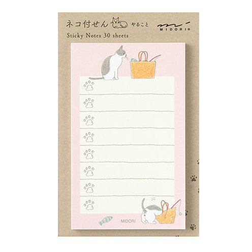 Illustrator Sayo Koizumi, who is a true cat lover, has a cute illustration of a cat with a soft atmosphere, and it is a paper with something to do. While enjoying the sense of accomplishment of checking the paw mark and finishing it, you will be healed by cute cat illustrations.

You can use it as a memo in the margins of your notebook, or add it to a small everyday scene such as a gift or a message at work, it will be a wonderful message.

It is made of glue that does not curl up when peeled off and sticks