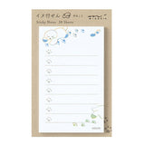 The illustration of a dog drawn by the popular illustrator, Kanatsumi Terao, is cute and has something to do. While enjoying the sense of accomplishment of checking the paw mark and finishing it, you will be healed by the cute dog illustrations.

You can use it as a memo in the margins of your notebook, or add it to a small everyday scene such as a gift or a message at work, it will be a wonderful message.

It is made of glue that does not curl up when peeled off and sticks firmly. The two-fold mount is eas