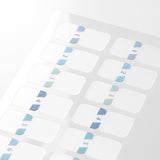 Midori Chiratto Index Tab will bring cute varying shades of blue to your planner's indexing. Thanks to its removable adhesive, the sticker can be removed easily and cleanly. You can use the numbers from 1 to 12 to mark the months of your planner.

One pack contains 4 sets of 12 numbered index tabs (48 index tabs in total).