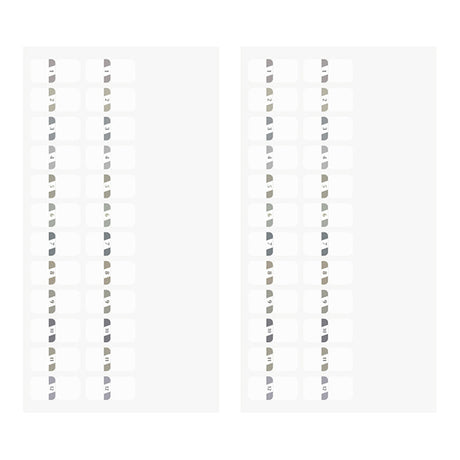 Midori Chiratto Index Tab will bring some muted gray to your planner's indexing. Thanks to its removable adhesive, the sticker can be removed easily and cleanly. You can use the numbers from 1 to 12 to mark the months of your planner.

One pack contains 4 sets of 12 numbered index tabs (48 index tabs in total).