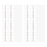 Midori Chiratto Index Tab will bring cute varying shades of pink to your planner's indexing. Thanks to its removable adhesive, the sticker can be removed easily and cleanly. You can use the numbers from 1 to 12 to mark the months of your planner.

One pack contains 4 sets of 12 numbered index tabs (48 index tabs in total).