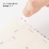 Midori Chiratto Index Tab will bring cute varying shades of pink to your planner's indexing. Thanks to its removable adhesive, the sticker can be removed easily and cleanly. You can use the numbers from 1 to 12 to mark the months of your planner.

One pack contains 4 sets of 12 numbered index tabs (48 index tabs in total).