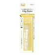 Midori Clip Ruler - Brass - Decorative Stencil