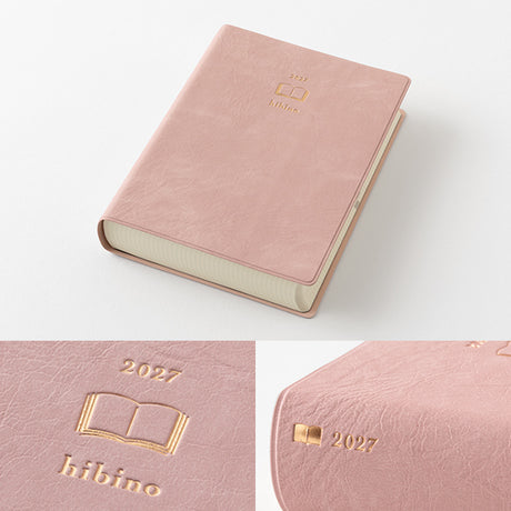 The Midori Diary Hibino 2027 is a fantastic tool for keeping track of your daily activities. This A6-sized notebook features a 2-page layout, making it easy to adapt to your unique needs. Starting in January 2027, each spread has identical left and right pages with a 2.5 mm grid, perfect for sketches and diagrams. The left page includes a 24-hour time axis, weather icons, and moon phases. It also comes with an annual calendar for an overview of the year, a 12-month future log to plan your goals month by mon