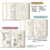 The Midori Diary Hibino 2027 is a fantastic tool for keeping track of your daily activities. This A6-sized notebook features a 2-page layout, making it easy to adapt to your unique needs. Starting in January 2027, each spread has identical left and right pages with a 2.5 mm grid, perfect for sketches and diagrams. The left page includes a 24-hour time axis, weather icons, and moon phases. It also comes with an annual calendar for an overview of the year, a 12-month future log to plan your goals month by mon