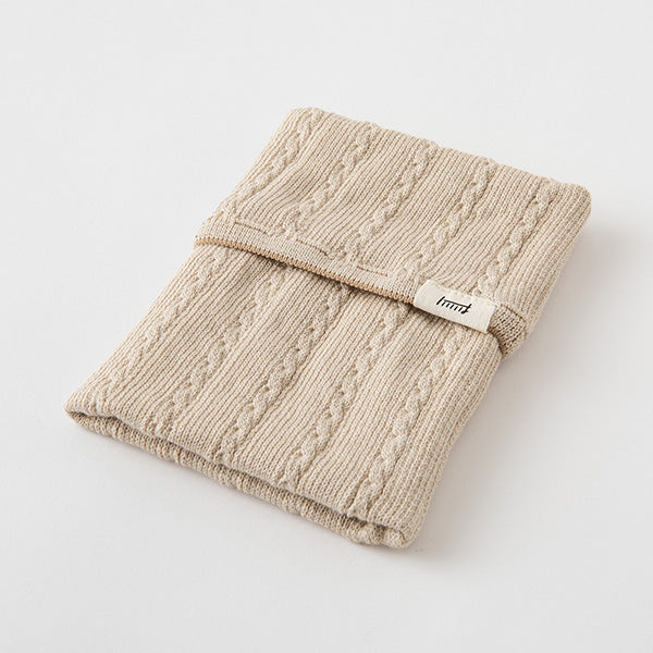 Midori Haramaki Knitted Notebook Cover - Beige