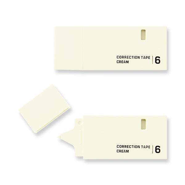 Midori MD Cream Correction Tape 6mm
A cream-colored correction tape designed especially for the MD Notebook, to maintain the beauty that has captured so many hearts.